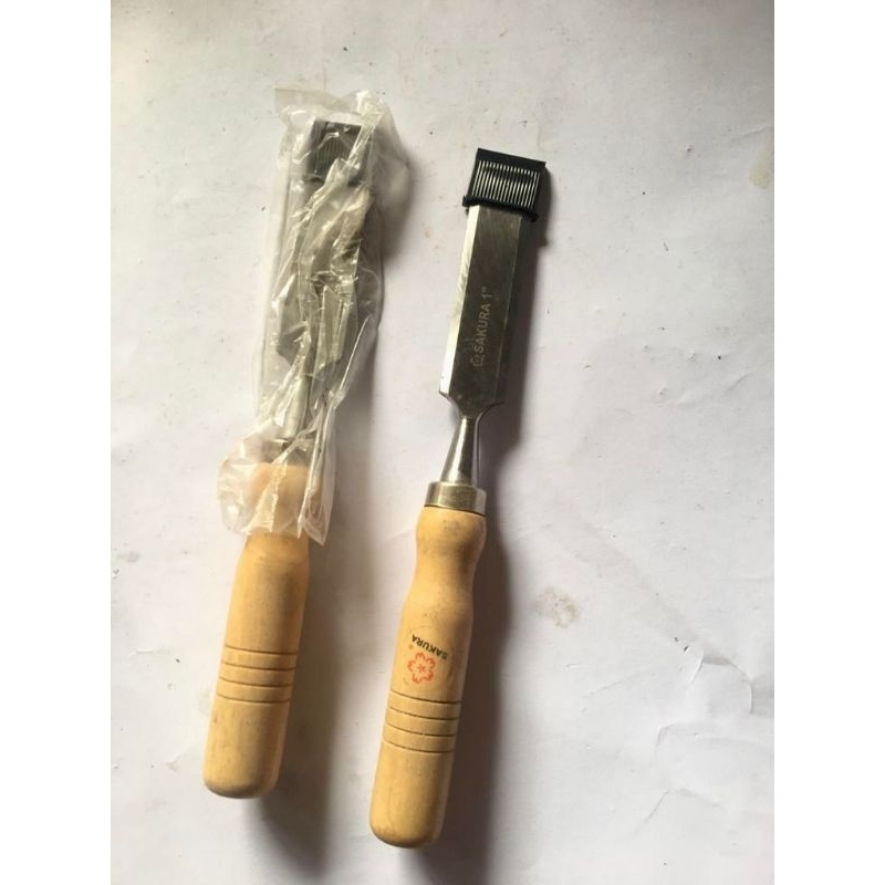 ￼JHTeknik Pahat Kayu gagang Kayu Cap Mata/Tatah Kayu 1" Cap Mata