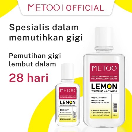 MeToo Mouthwash Lemon Whitening Obat Kumur