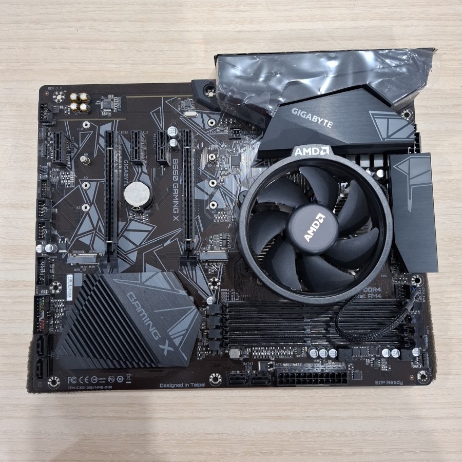 Paket Prosesor Ryzen 5 3600 dan Motherboard Gigabyte B550 Gaming X - Second