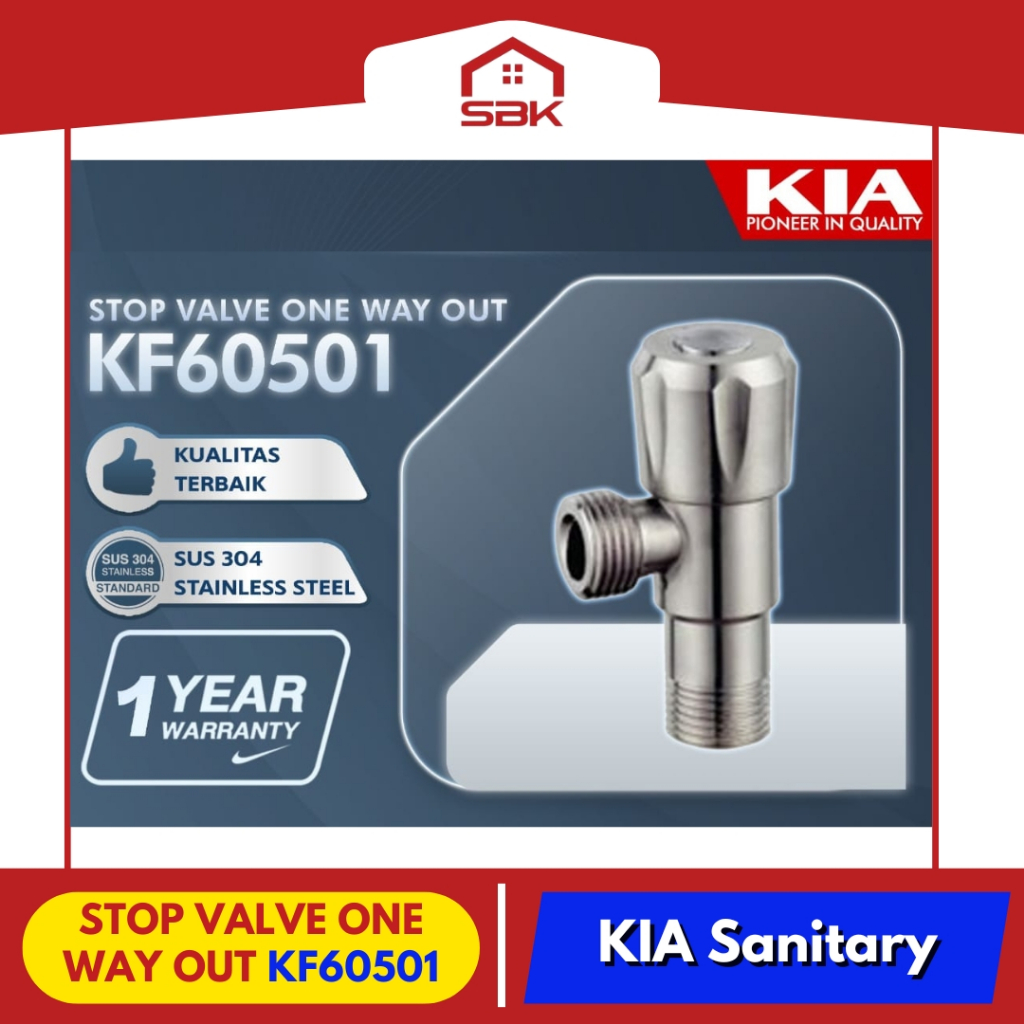 Kia Sanitary Stop Valve One Way Out KF60501