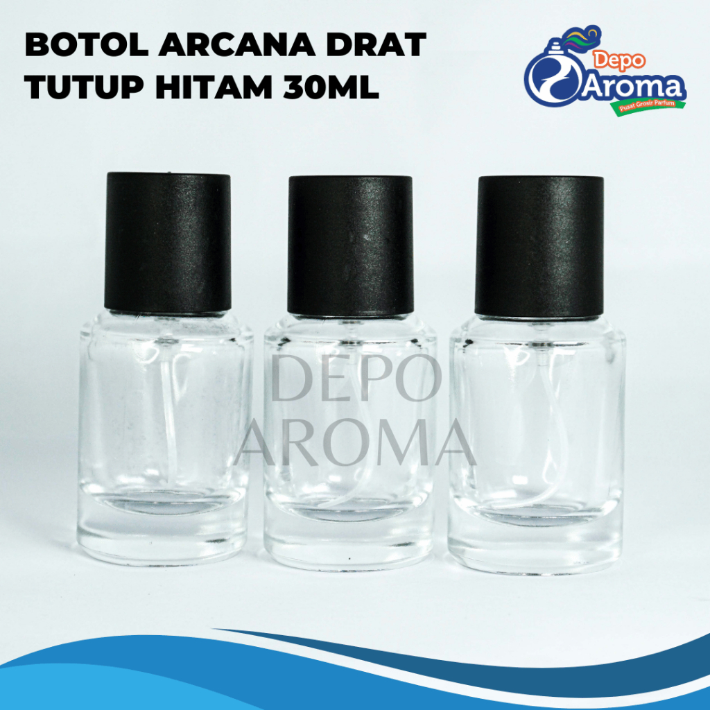 [NEW ARRIVAL] Botol Parfum Arcana Drat Tutup Hitam 30ml