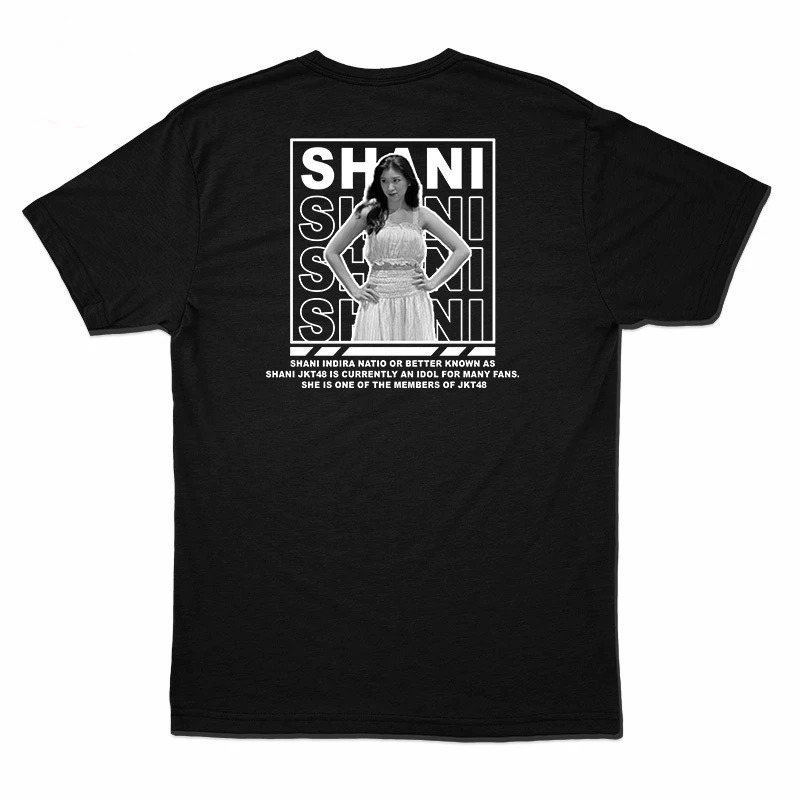Kaos Distro SHANI JKT48 - T-shirt JKT48 SHANI / Kaos Dewasa Cotton Combed / Tshirt Pria Wanita