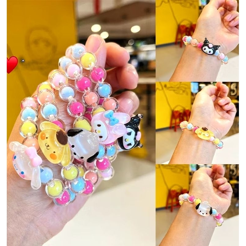 (COD) GELANG MANIK ANAK PEREMPUAN ESTETIC /GELANG MANIK SANRIO /GELANG ANAK KOREA