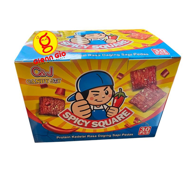 

Snack Cemilan Latiao Spicy Square C&J box isi 30 pcs