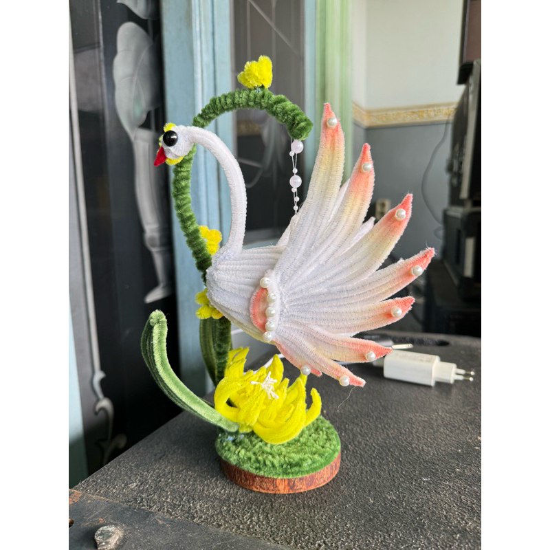 Hiasan lampu kawat bulu angsa