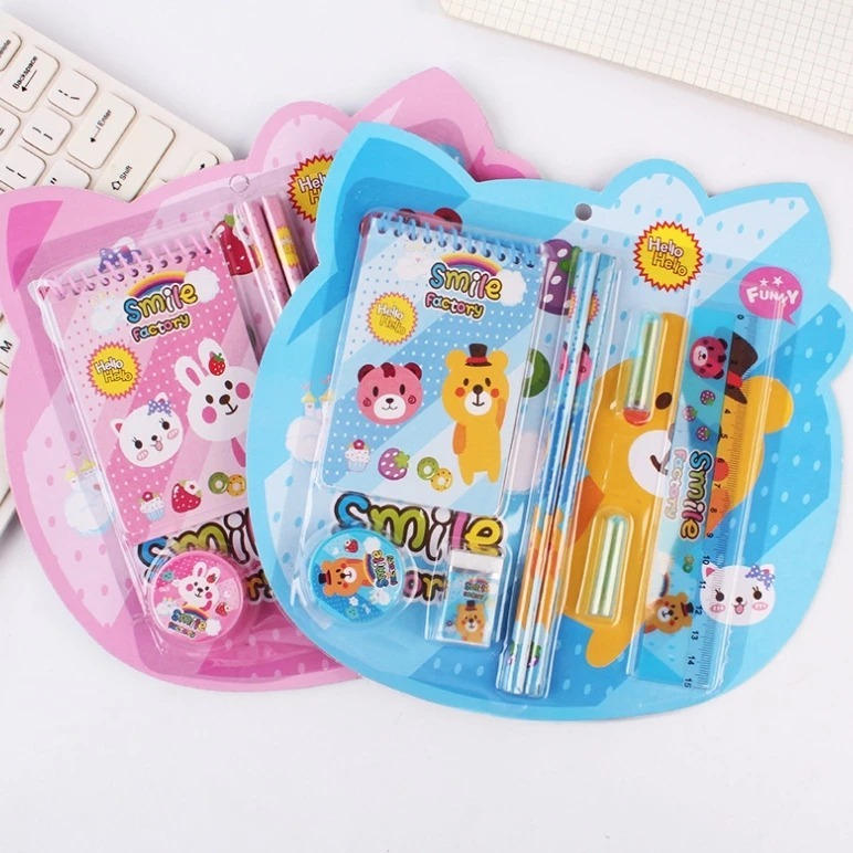 

TOREDO Stationary Set Karakter Kartun / Set Alat Tulis 8 In 1 / Alat Tulis Kartun Lucu / Hadiah Unik Anak
