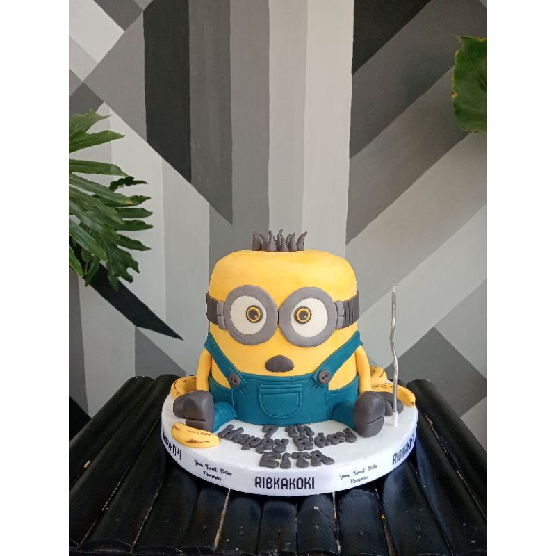 

(Surabaya Sidoarjo Gresik) Birthday Cake Kue Ultah custom minion ribkakoki