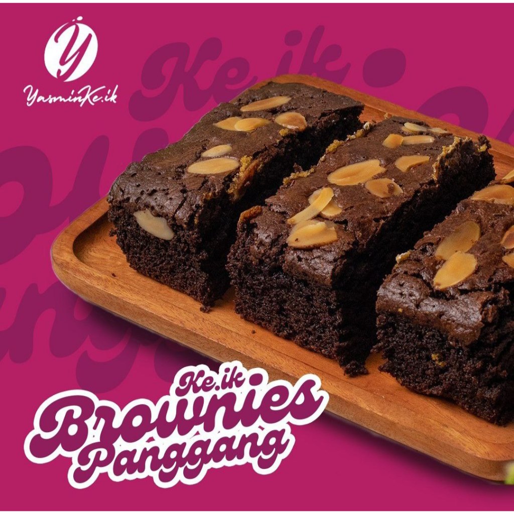 

Brownies Panggang Almond By Yasmin Keik (360gram)