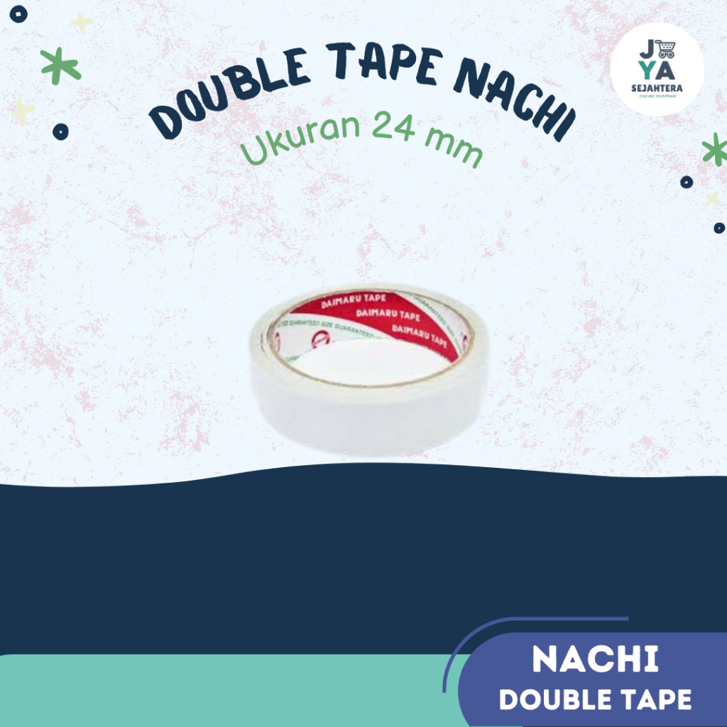 

DOUBLE TAPE 24 MM NACHI Plakban Isolasi 24 MM Solasi 1 inchi Stationery Murah
