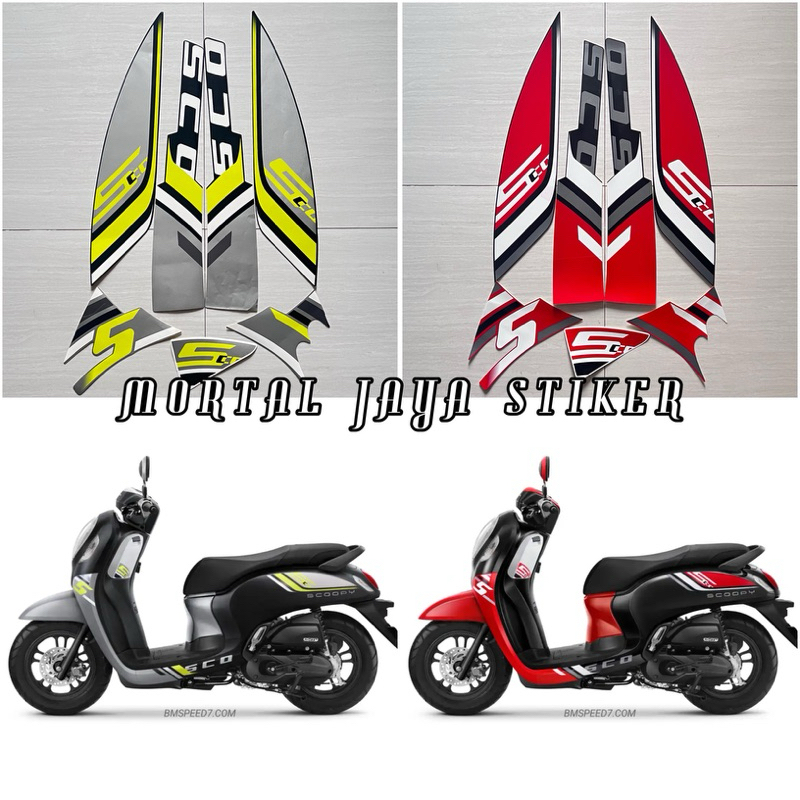 STIKER STRIPING LIS LES BODY MOTOR SCOOPY SPORTY NEW 2023