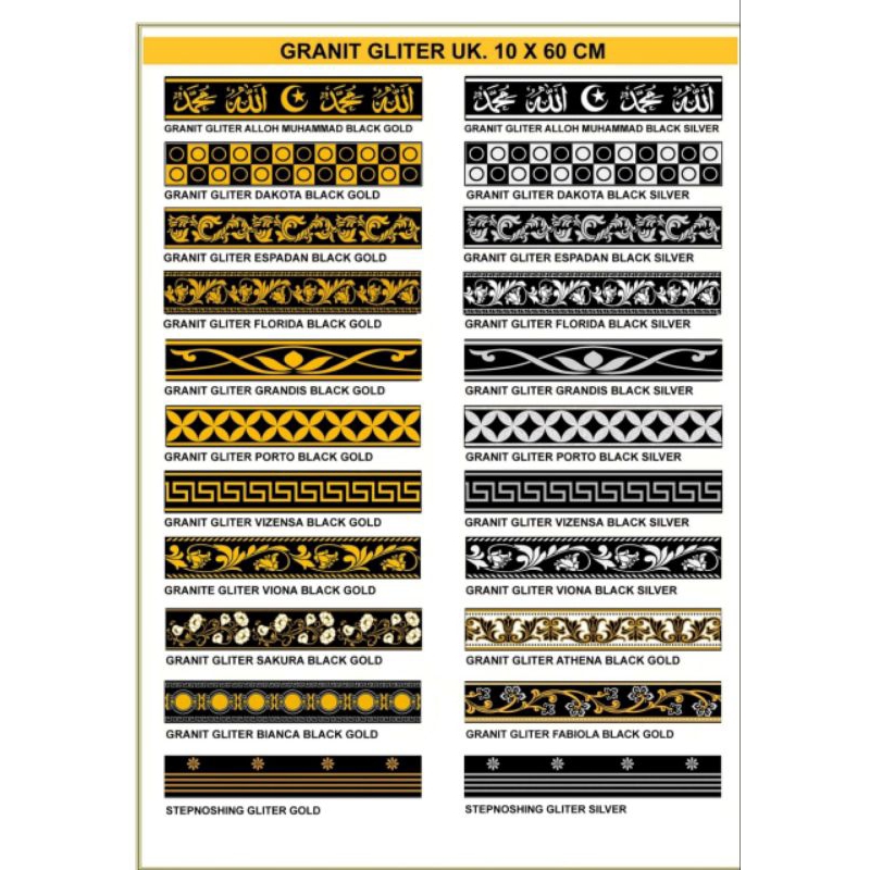 PLINT GRANIT GLITER 10x60 CM