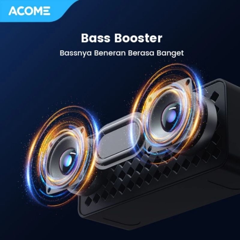 HOT DEALS (PROMO) Speaker Acome A16 Speaker Bluetooth 5.2 10W Full Super Bass Original Acome