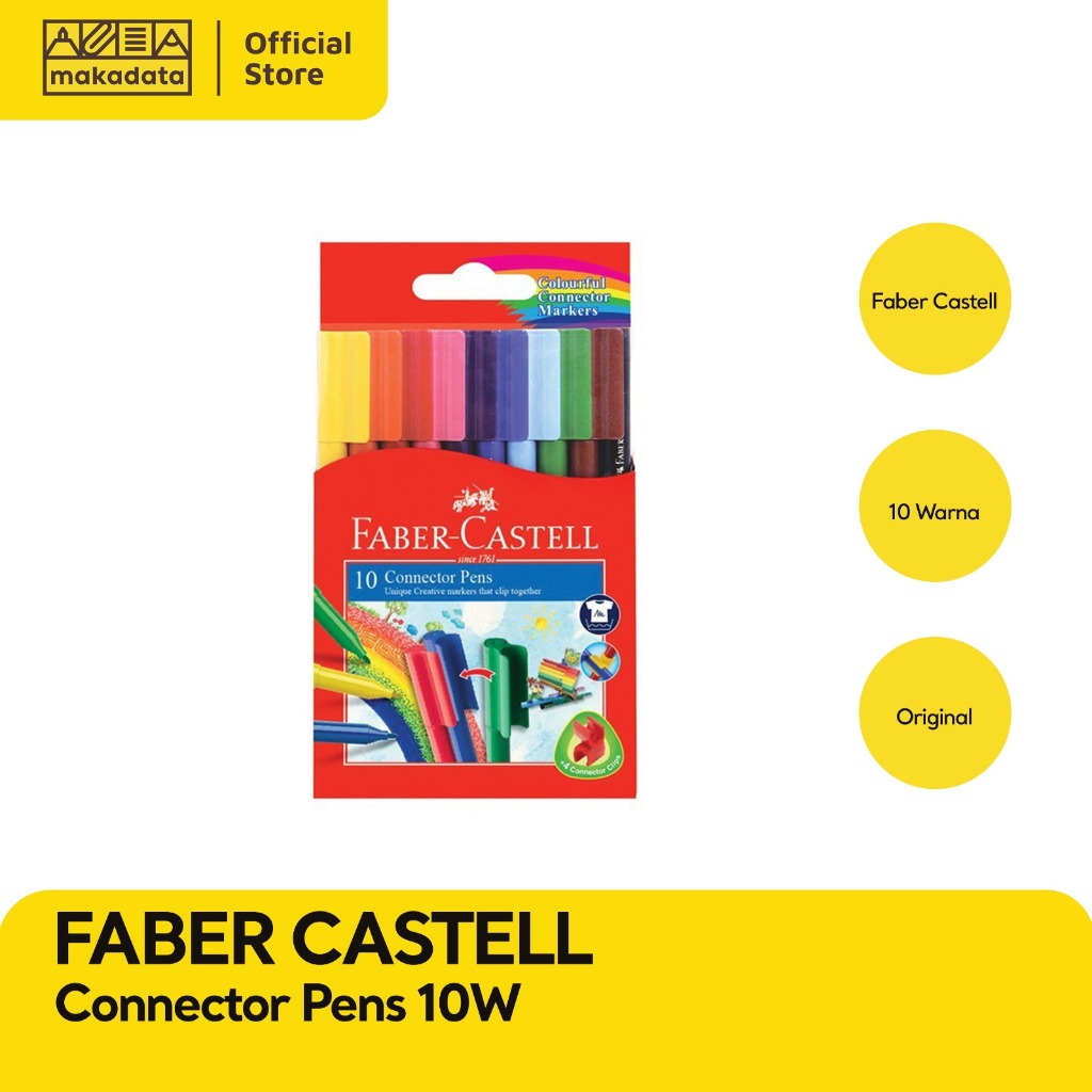 

CONNECTOR PEN / SPIDOL FABER CASTELL 10 WARNA MURAH