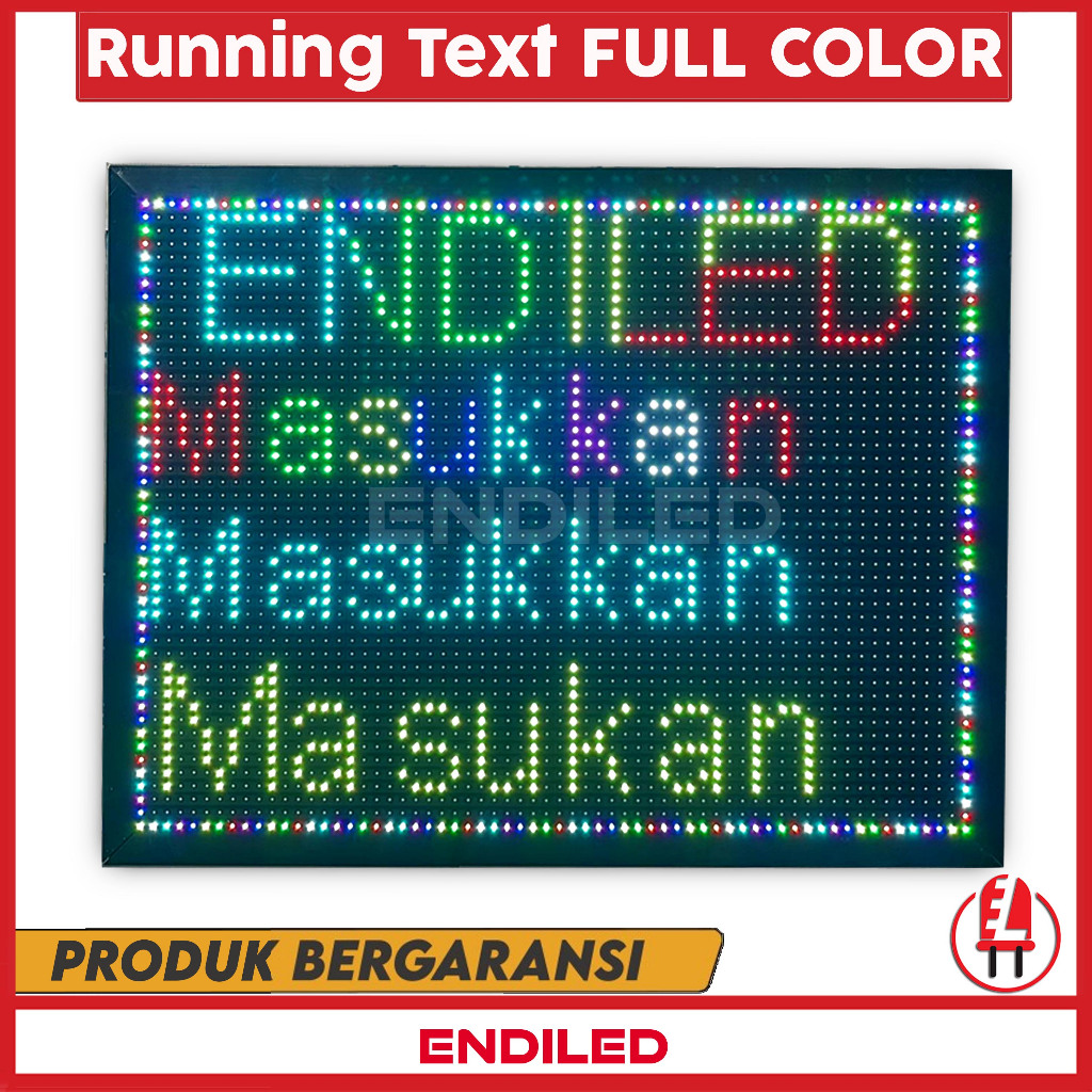 Led running text rgb full color indoor-outdoor program via hp