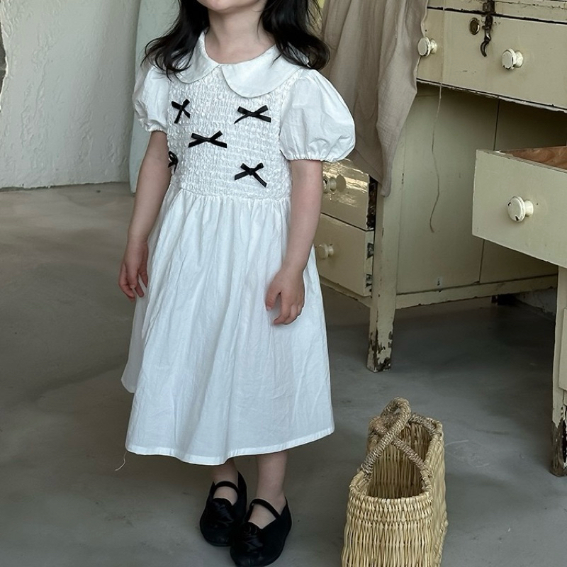 Sora Dress - Dress Anak Perempuan | Dress Korea | Dress Pesta | Terusan Anak | Dress Hitam Putih | D