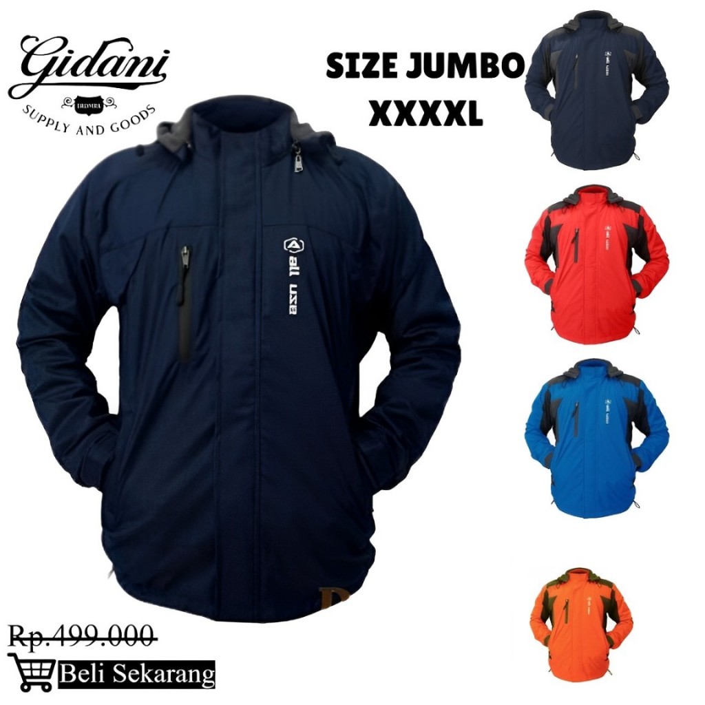 Jaket Gunung Pria Waterproof Outdoor Original All Use Big Size Jumbo
