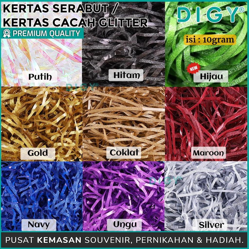 

Kertas Serut Isian Hampers / Kertas Serabut Crinkle / Kertas Cacah Glitter (10 gr) Kertas Serut Shredder Paper Pengisi Gift Box Hampers