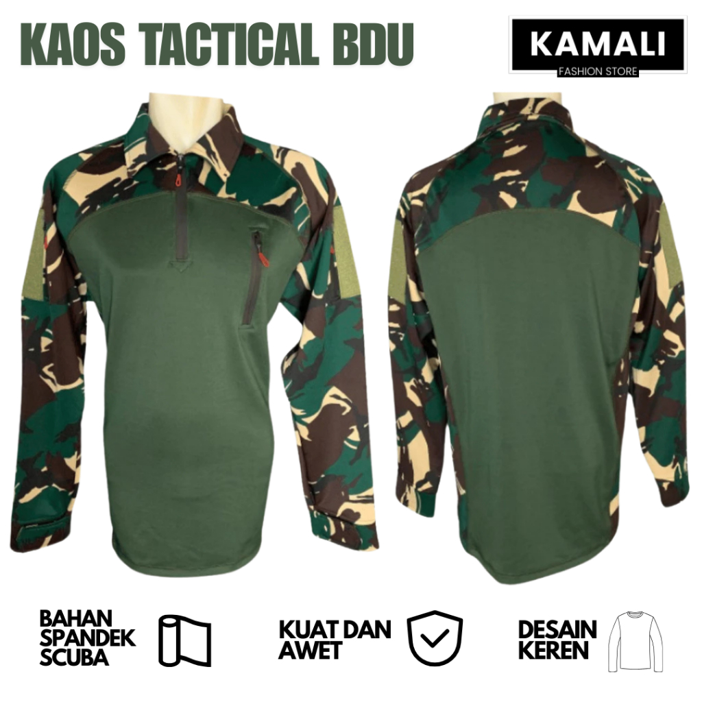 KAOS BDU/BAJU TACTICAL BDU / BAJU BDU TACTICAL BAHAN FULL SPANDEX SCUBA /TSHIRT TACTICAL BDU