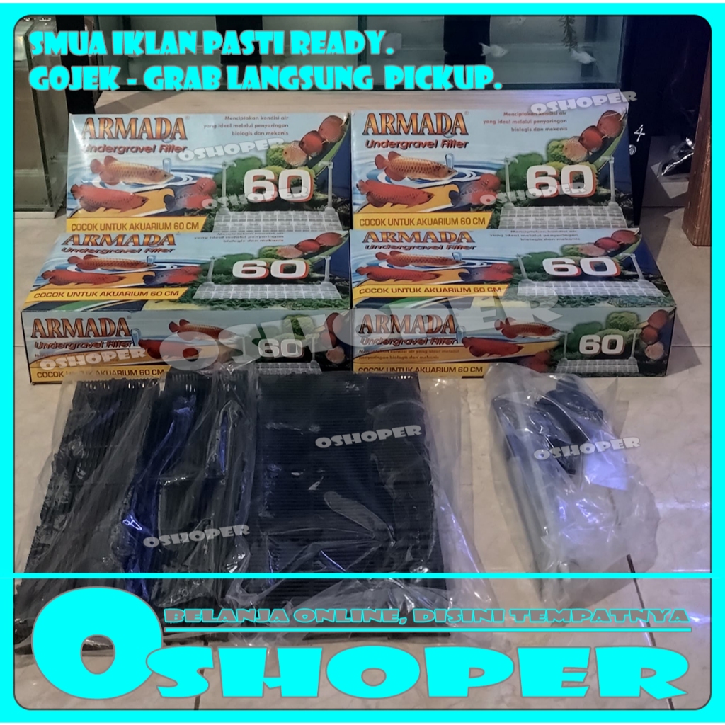 Filter Undergravel Armada 60cm. Set Filter Undergravel Aquarium 60cm Armada. undergravel filter aqua