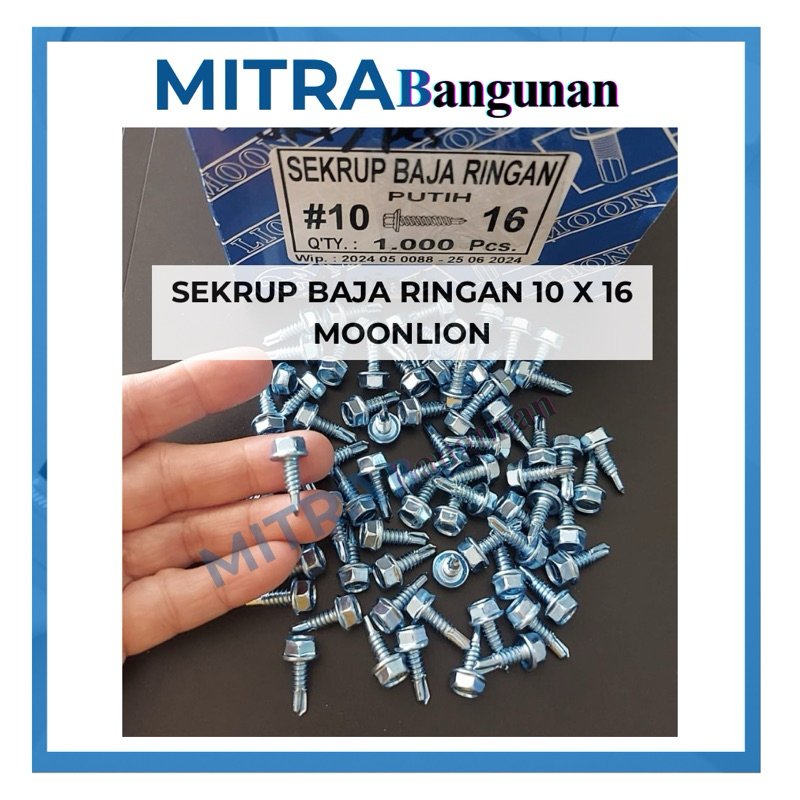 MOON LION SEKRUP BAJA RINGAN / BAUT BAJA RINGAN 10 x 16