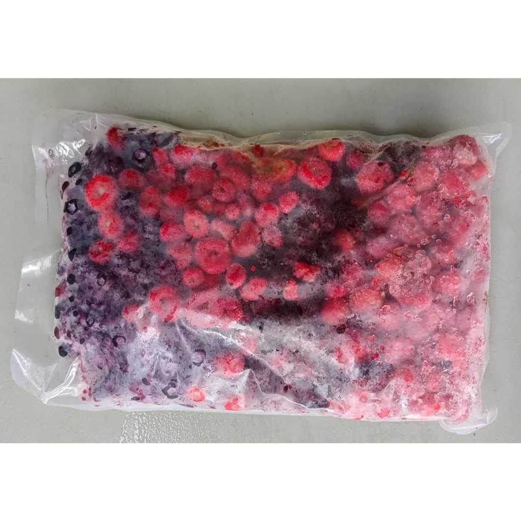 MIXBERRY 4 MACAM BERRY FROZEN FRESH BLUEBERRY, RASPBERRY, MULBERRY, STRAWBERRY BUAH SEGAR