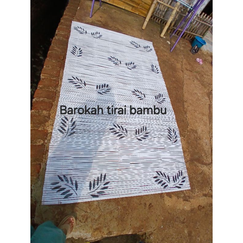 Tirai bambu gulung outdoor anti air krey wide kirey free tali keretan