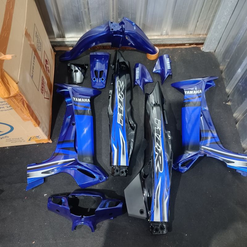 Fullset Body Halus Fiz R FizR Biru Hitam SE Striping Tanam
