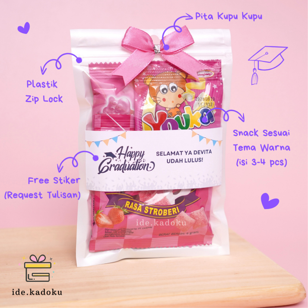 

Mini Gift Snack Tema Pink / Mini Hampers / Mini Gift Ulang Tahun