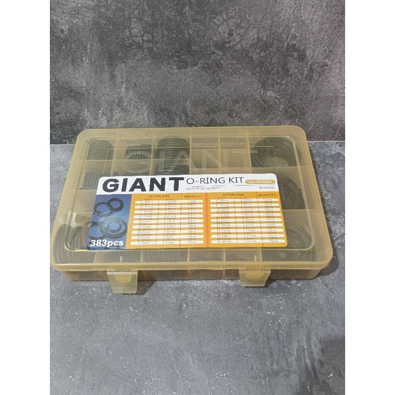 Seal Oring Kit - Oring Box - Oring Set -Karet Ring Set Hitachi NBR 90 383 pcs (Giant)