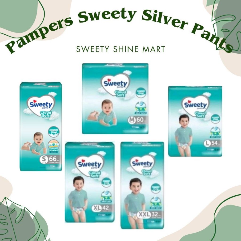 Sweety Silver Pants Pampers Bayi Kualitas Premium - Kualitas Terbaik Harga Termurah [Ukuran S M L XL