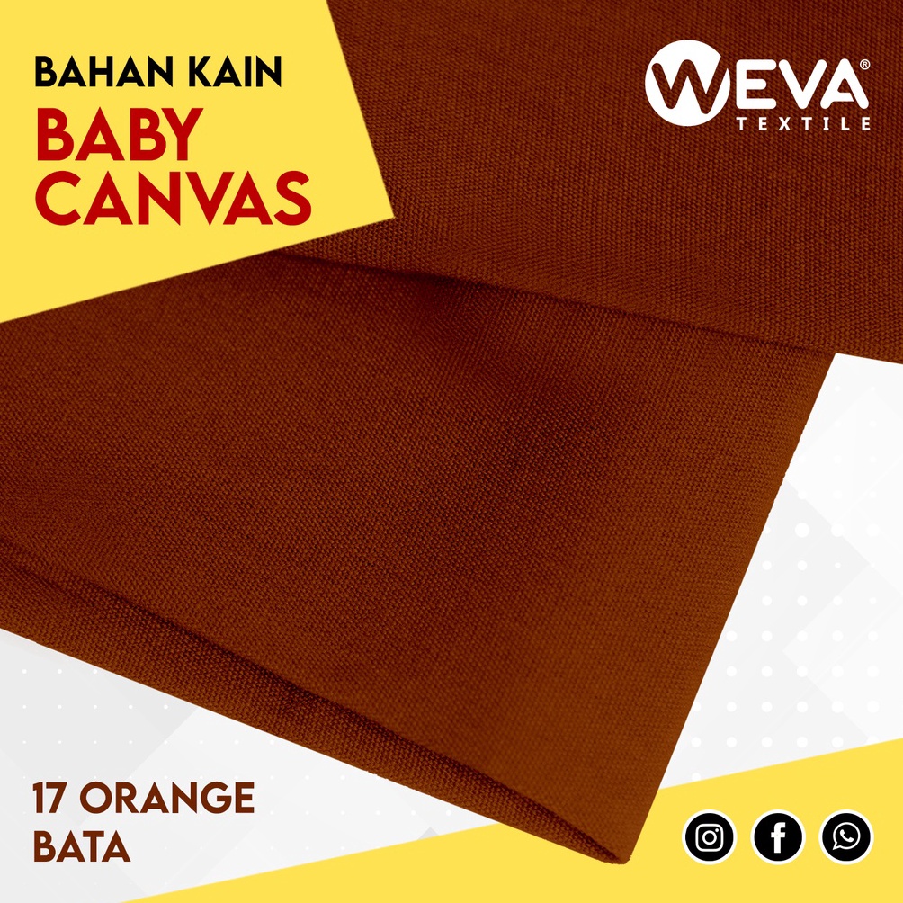 Bahan Kain Baby Canvas Orange Bata ART S8A4