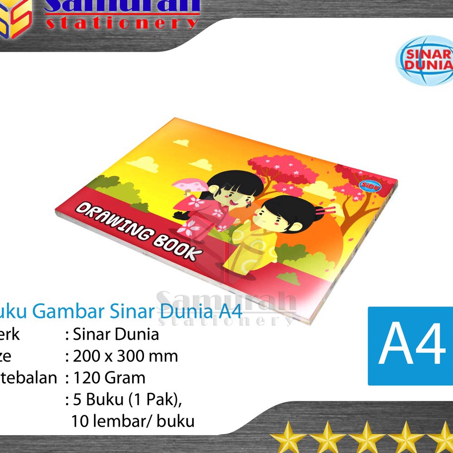 

KF7 Buku Gambar Sidu A4 Drawing Book Sinar Dunia A4 Buku Gambar Anak A4 TK SD SMP SMA Buku Sketsa