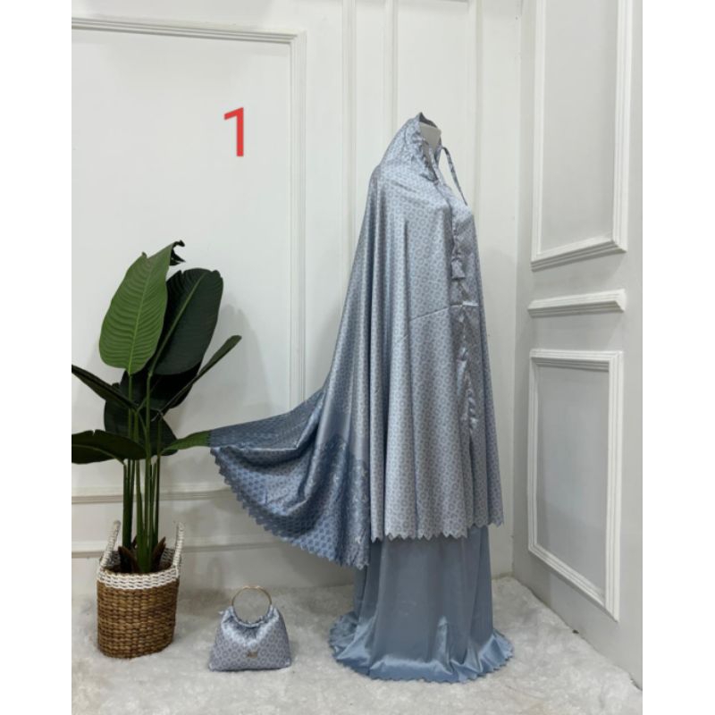 mukena silk armani motif