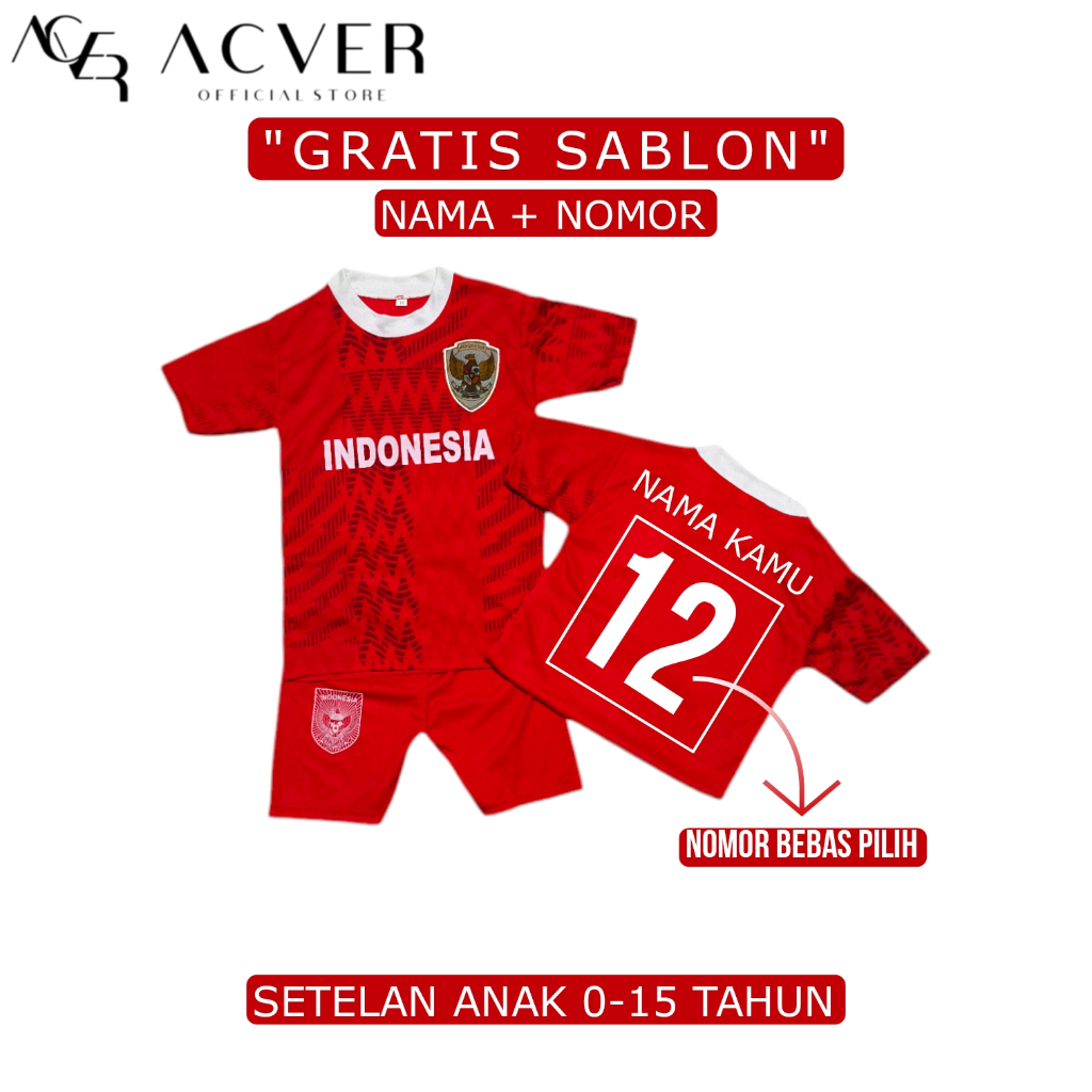 [ GRATIS SABLON NAMA ] Baju Bola Anak-Anak / Baju Bola Anak Laki-Laki Perempuan / Jersey Futsal Anak