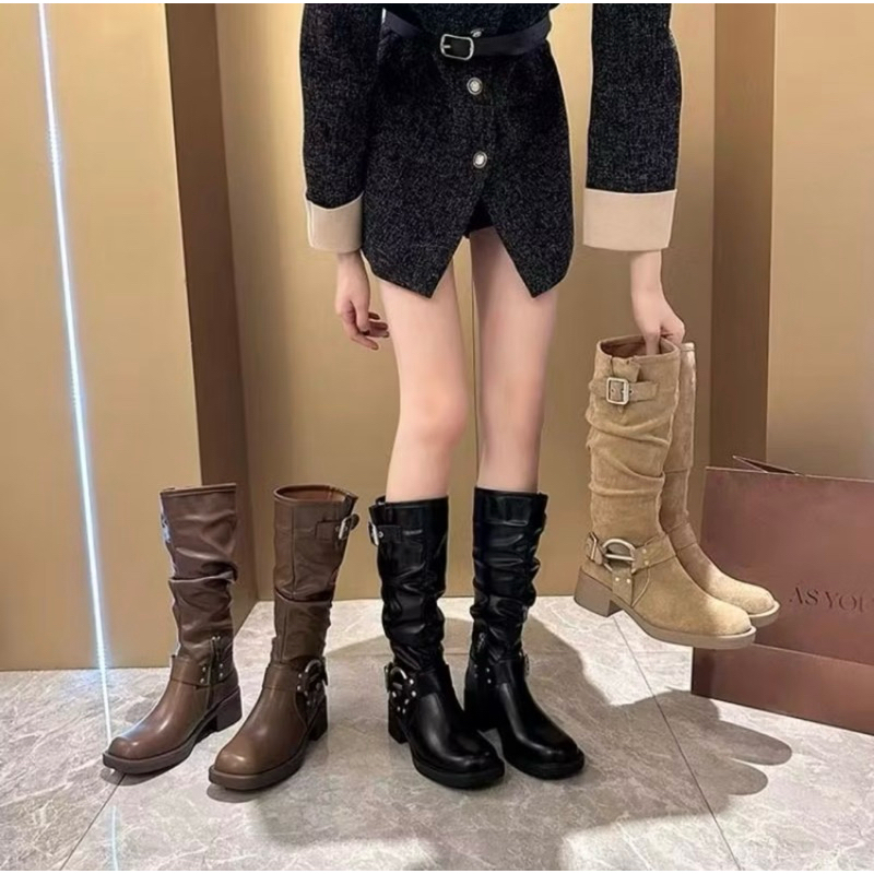 SEPATU BOOTS WANITA PREMIUM BOOTS 5CM B03