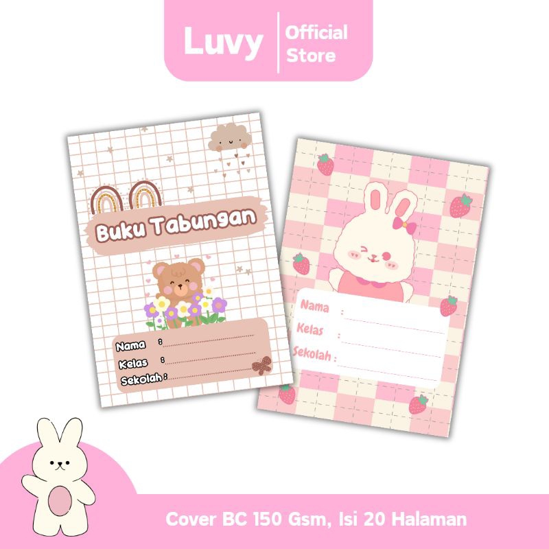 

buku tabungan karakter lucu / buku tabungan karakter / tabungan karakter lucu