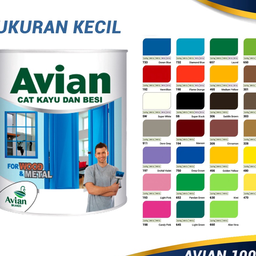 

Terbatas cat besi dan kayu avian 1 cc cat minyak sintetis cat kayu cat besi ukuran kecil bkn kuda terbang