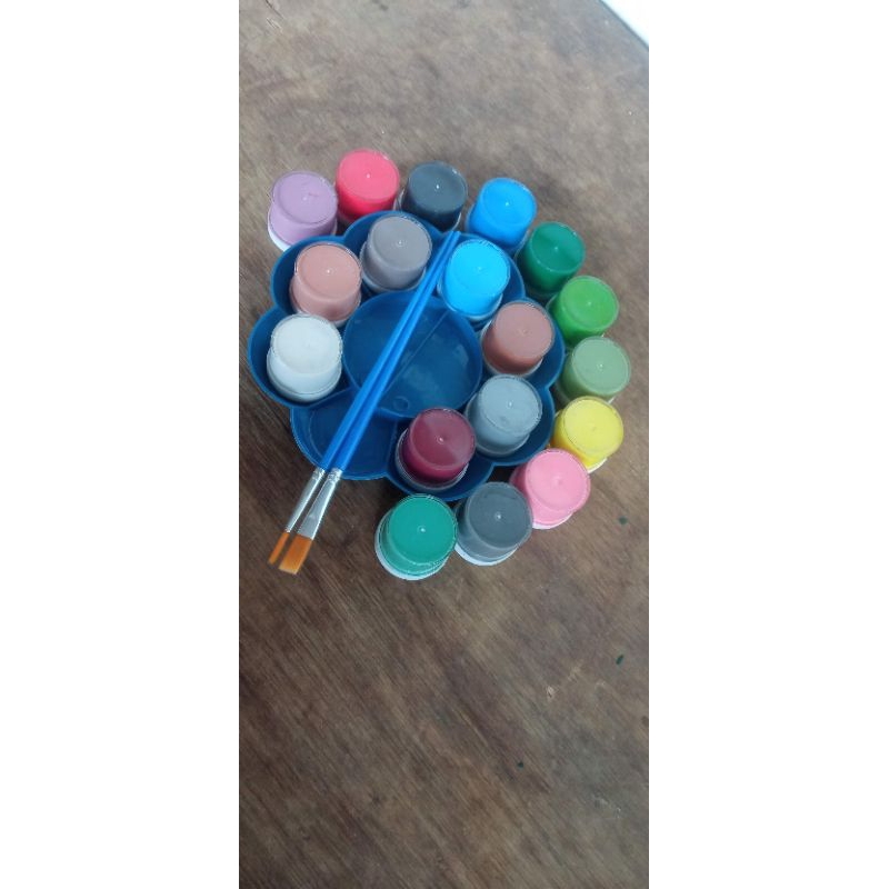 

paket lengkap cat warna lukis acrylic