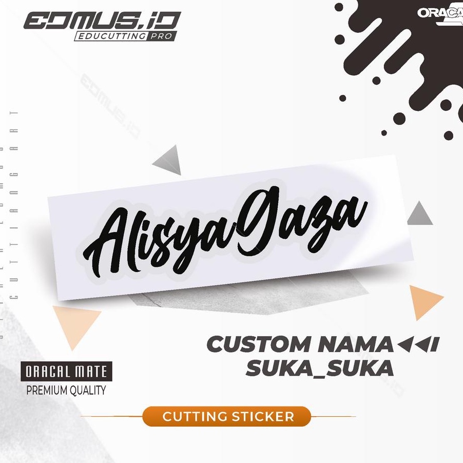 

Hemat Cutting Sticker Custom Nama Bebas Request Anti Air Cocok untuk Mobil Motor Laptop Tumbler