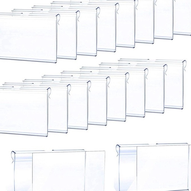 

HJ6 2 Pcs 642mm Tampilan Label Akrilik PVC Transparan