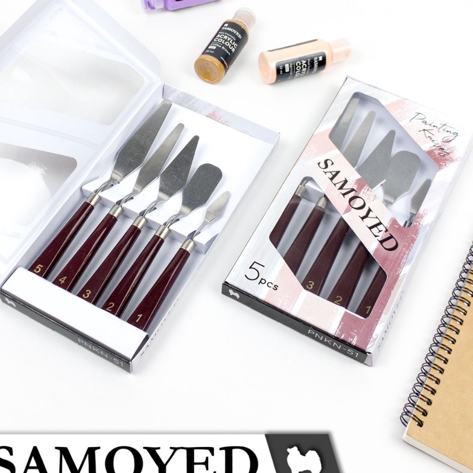 

Flash Sale SAMOYED PNKN51 Pisau Spatula Lukis Palet Tanah Liat Dekorasi Kue Artist Painting Mixing Palette Clay Cake Frosting Knife Knives Scraper Set