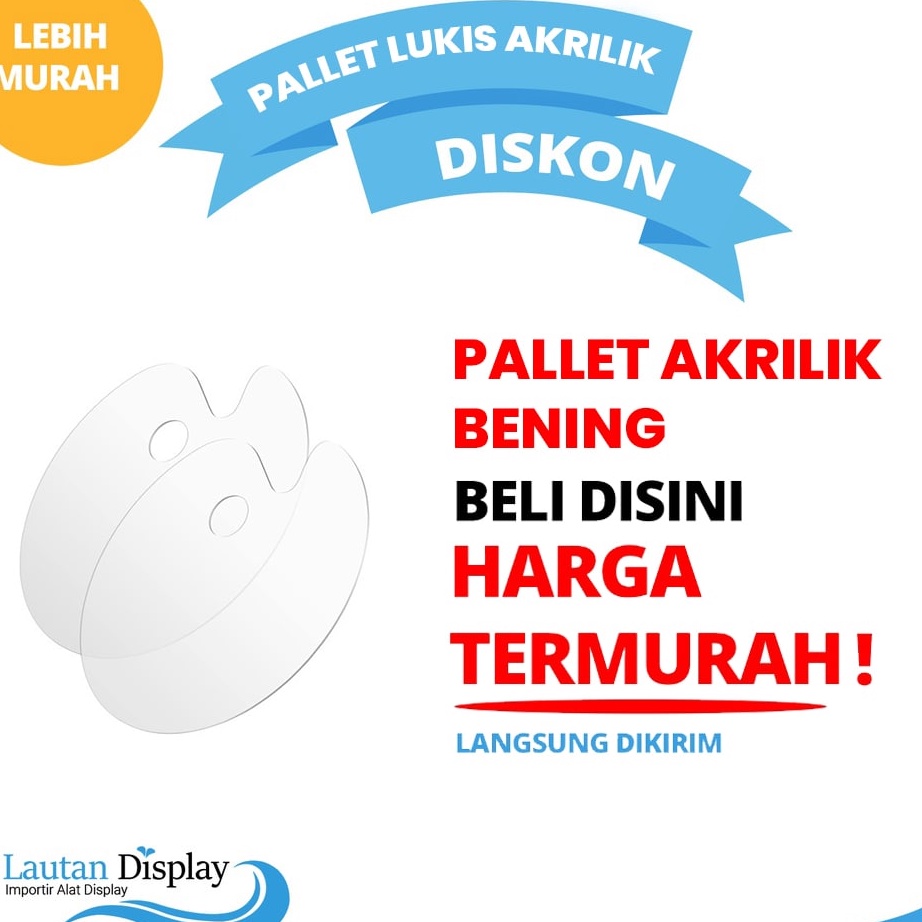 

FG2 Palet Lukis Akrilik Cat Air Palette Acrylic Lukis Transparan Oval