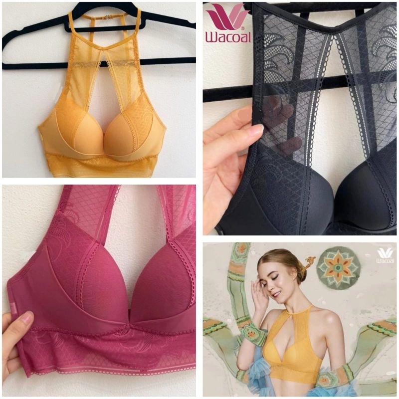 BRA WACOAL TANPA KAWAT PUSHUP PUSH UP RENDA LACE BH WANITA BRALETTE TANPA KAIT IB 4462 K6 IB4462