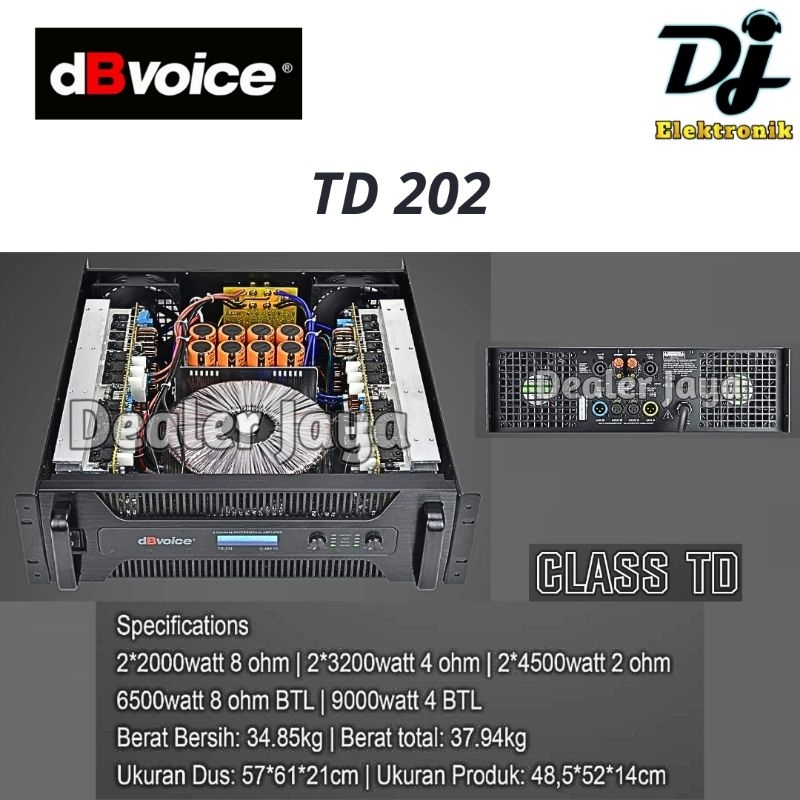 Power Amplifier DB Voice TD 202 / TD202 - 2 channel (dBVoice)