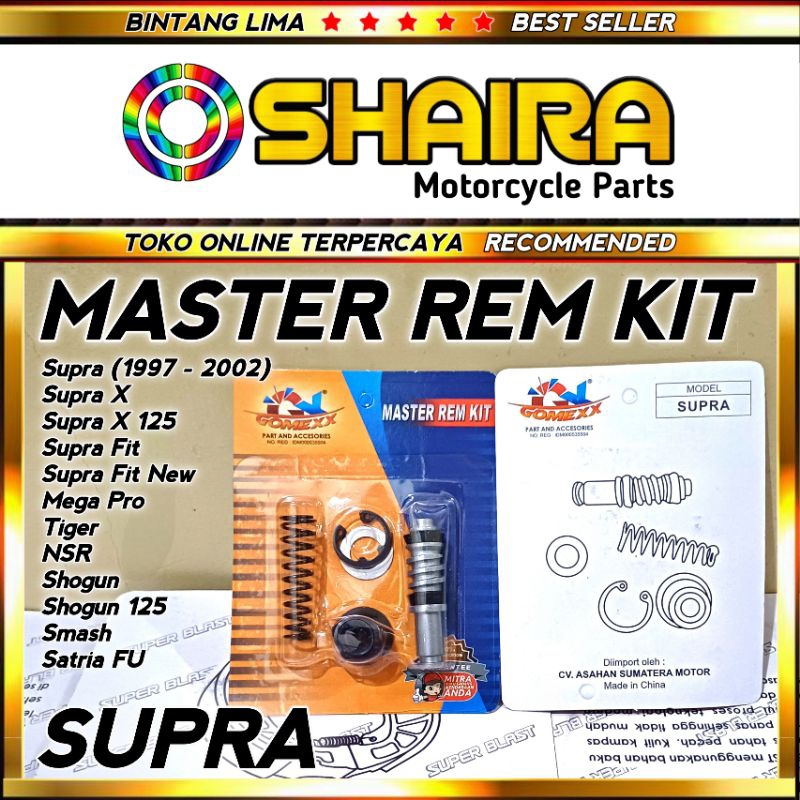 MASTER REM KIT/SEAL MASTER REM DEPAN  SUPRA X/MEGAPRO/TIGER/SHOGUN/SAMASH/SATRIA FU SEAL MASTER REM 