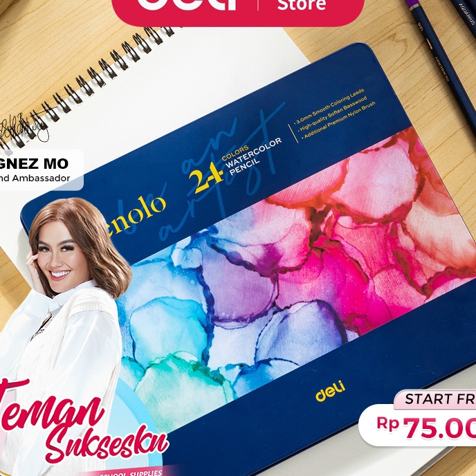 

Pilihan Deli Finenolo Premium Watercolor Pencil Pensil Warna Hh Grade 3mm Leads Gratis Kuas EC129