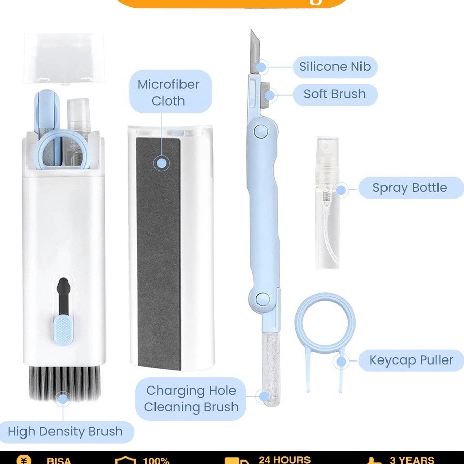 Pembersih Keyboard Poe 7 in 1 ltifunction Pen Cleaner for Eaud Smartphone Keyboard