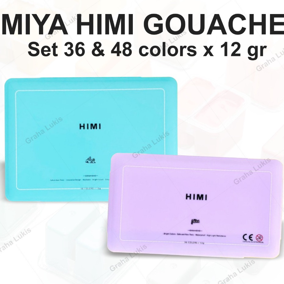 

FG2 Miya Himi GOUACHE Paint set TWIN 36 48 colors x 12gr