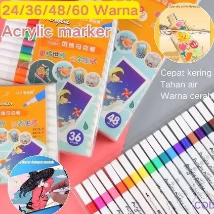 

Pen Akrilik Marker Warna Cepat Kering Tahan Air Spidol Acrylic Painter Menggambar Kreativitas Seni Edukasi Anak ART I8F2
