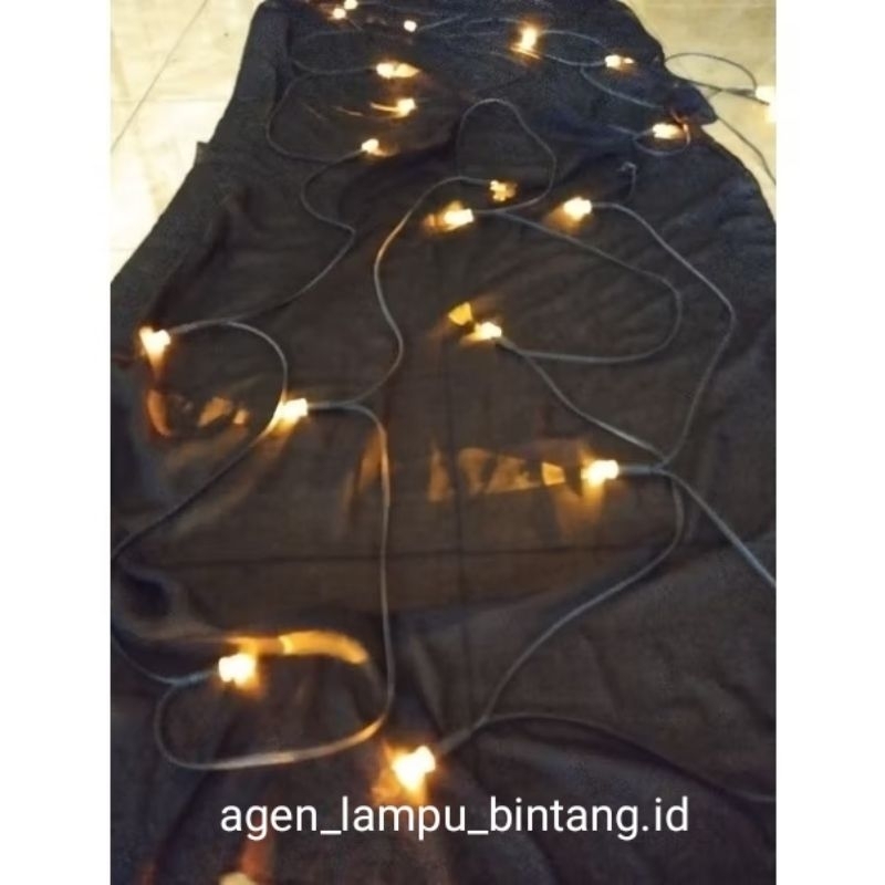 lampu seribu bintang DC 12volt full kuning (bohlam 10mm)